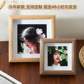 定制咨询客服照片框中空立体相框画框空框木质摆台小相框正方形框