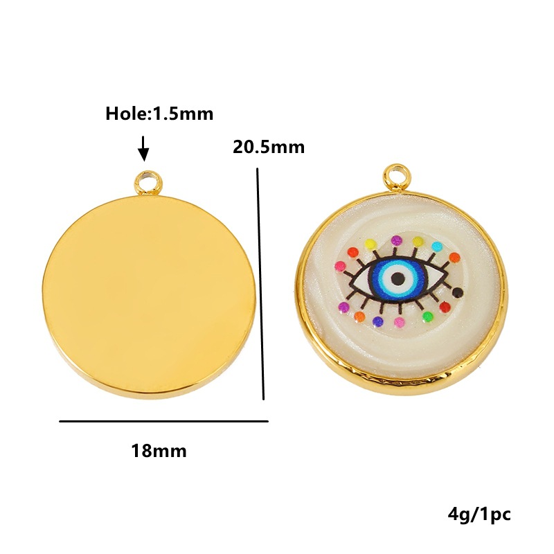 Pendant Jewelry Making Type 3 PCS/Package 18*20.5mm 304 Stainless Steel Devil's Eye Heart Shape Polished Pendant DIY Ornament Accessories