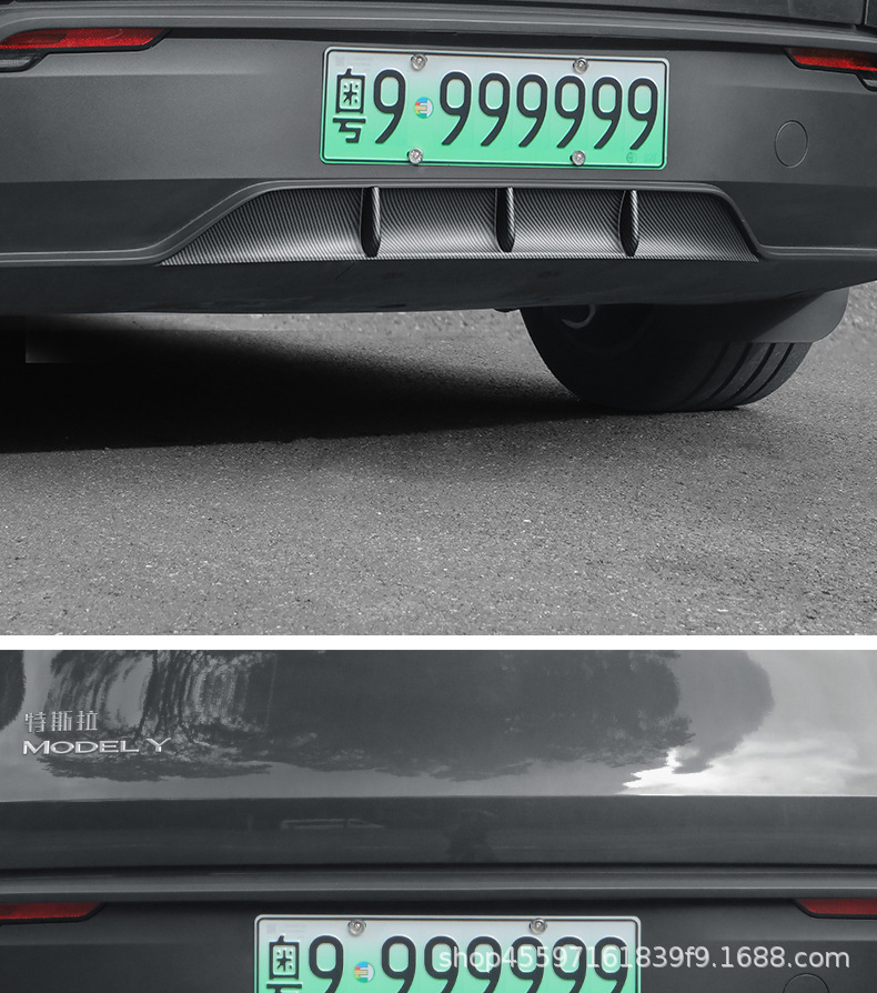Suitable for Tesla Model Y 2025 New Rear Spoiler, New Model Y Rear Lip Surround, Rear Bumper Wind Blade Decoration
