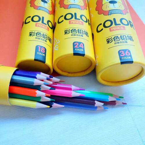 Tube colored pencil set 12 colors student painting 18 colors 24 colors 36 colors pencil coloring drawing color lead wholesale