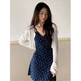 【松露千金】2024新款微胖碎花连衣裙女春夏韩系大码吊带裙子套装