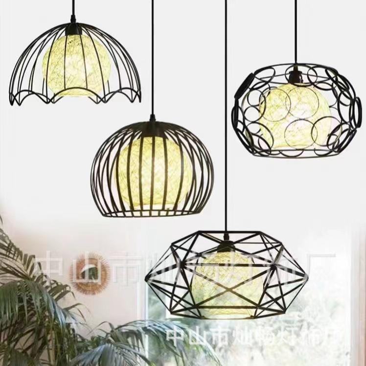 Estilo industrial nórdico personalidad creativa simple restaurante moderno Hotpot Bar Bar Barbería Landelier de cabeza única