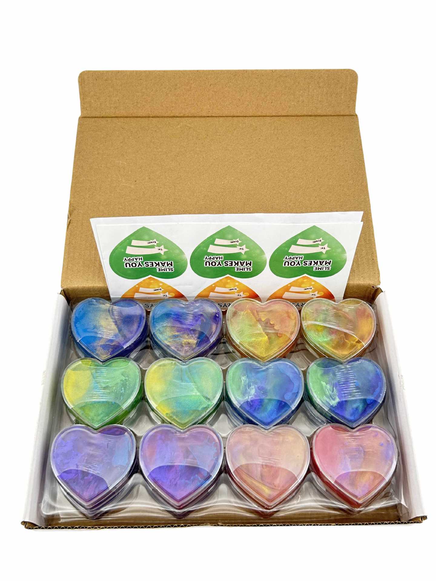 24 piezas de pegamento espumoso de cristal, pegamento M seguro, no tóxico, no pegajoso, juguete educativo, arcilla DIY.