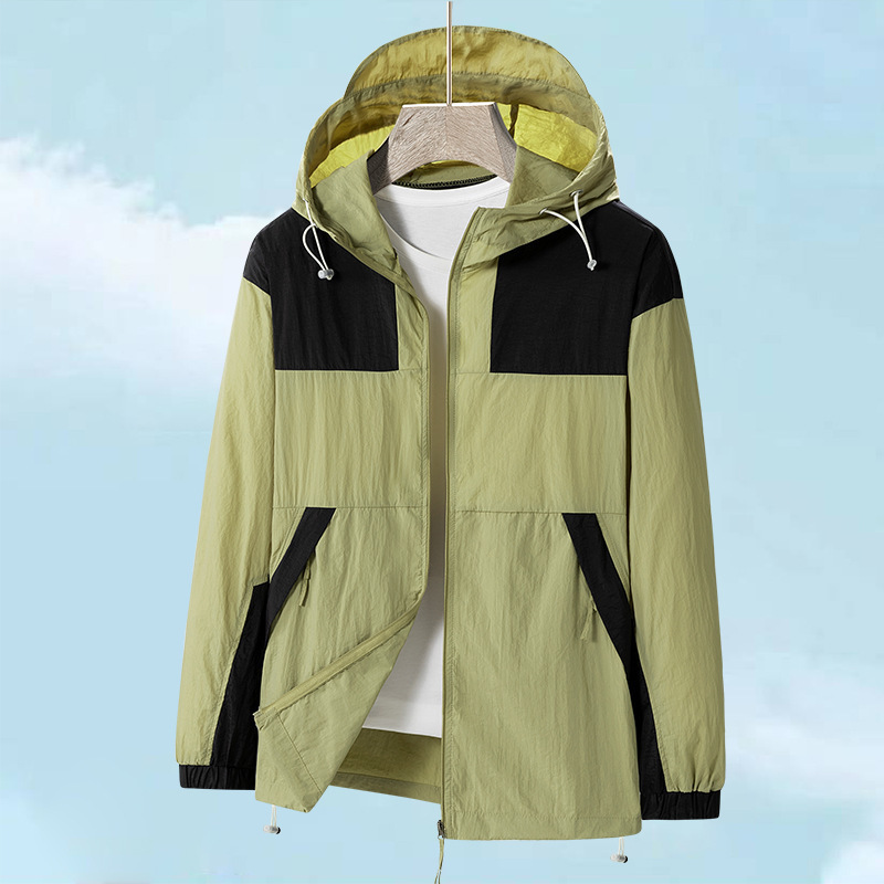 Summer New Cool Sun Protection Clothing for Male and Female Students and Couples, Lightweight, Breathable and Contrasting Color Outdoor Mountaineering Hiking Jackets