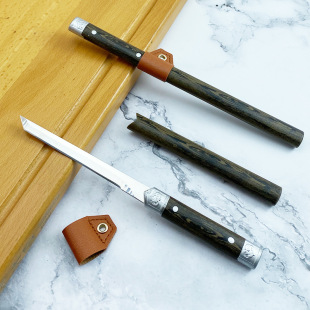 Outdoor Integrated Steel Small Straight Knife Portable Handle Meat Knife Sharp High Hardness Fruit Knife Household Melon and Fruit Knife