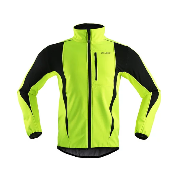 Arsuxeo Winter Weatherproof Fleece Warm Three-Layer Cycling Jacket Jacket Top 15K Men