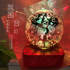 Led 3d花火小夜灯クリスマス祭りロマンチックな雰囲気の電気スタンドusb夢のルービックキューブの雰囲気灯ベッドのヘッドライト