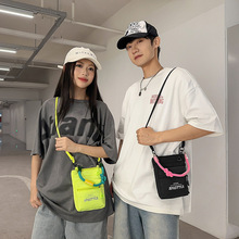 潮牌斜挎小包女包手机包便捷斜挎包单肩包男挂脖包简约小挎包男