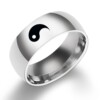 Ring for beloved, black silver jewelry stainless steel suitable for men and women