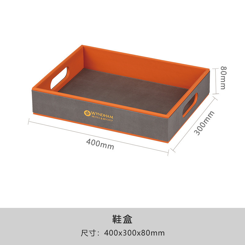 Hotel de cinco estrellas cuero conjunto de tarjetas de papel caja de té caja de toallas de hotel basura logotipo publicitario