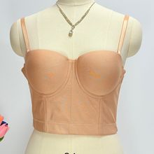 舒适聚拢薄款棉杯加大码裹胸性感夜店女塑身紧身吊带外穿鱼骨上衣