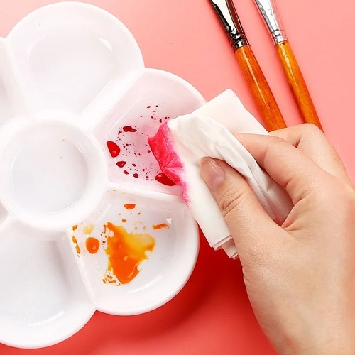 Palette plum blossom pigment student art Chinese painting watercolor gouache oil painting imitation porcelain palette thickened and deepened