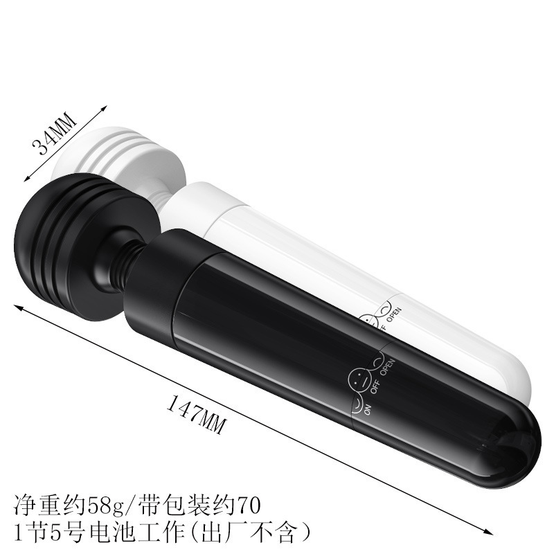 Palm-Sized Mini Vibrating Anal Plug Prostate Massager, Black ABS, Button Control — detail image 1