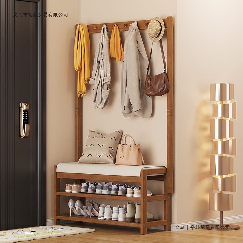 Shoe Rack Can Be Used as a One-Piece Floor-Standing Door Shoe Changer, Household Simple Coat Rack, Shoe Cabinet, Clothes Hanging Rack, Bedroom Storage Rack