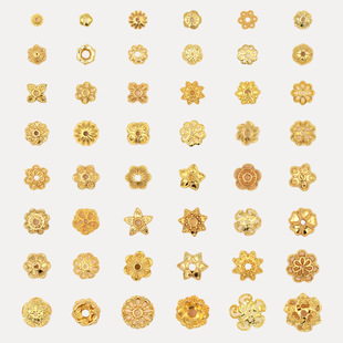 14K����ɫ�U�ջ��� diy�ֹ������ִ���Ƭ��ñ������ϻ��껨��C16