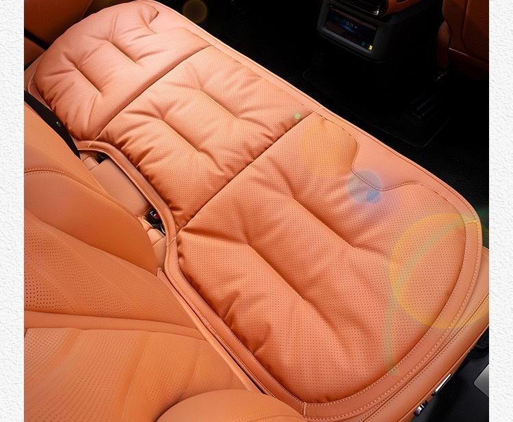 Car Seat Cushion, Suitable for All Seasons, High-End Nappa Leather for Interior Use, Suitable for Mercedes-Benz and Bmw, Single-Piece Seat Cover for Rear Row