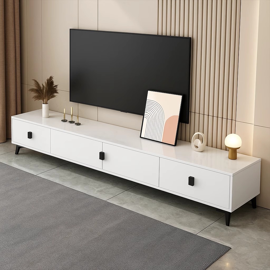 Gabinete de televisión de piso sala de estar 2025 nuevo armario de almacenamiento en casa de alquiler simple pequeño gabinete de televisión