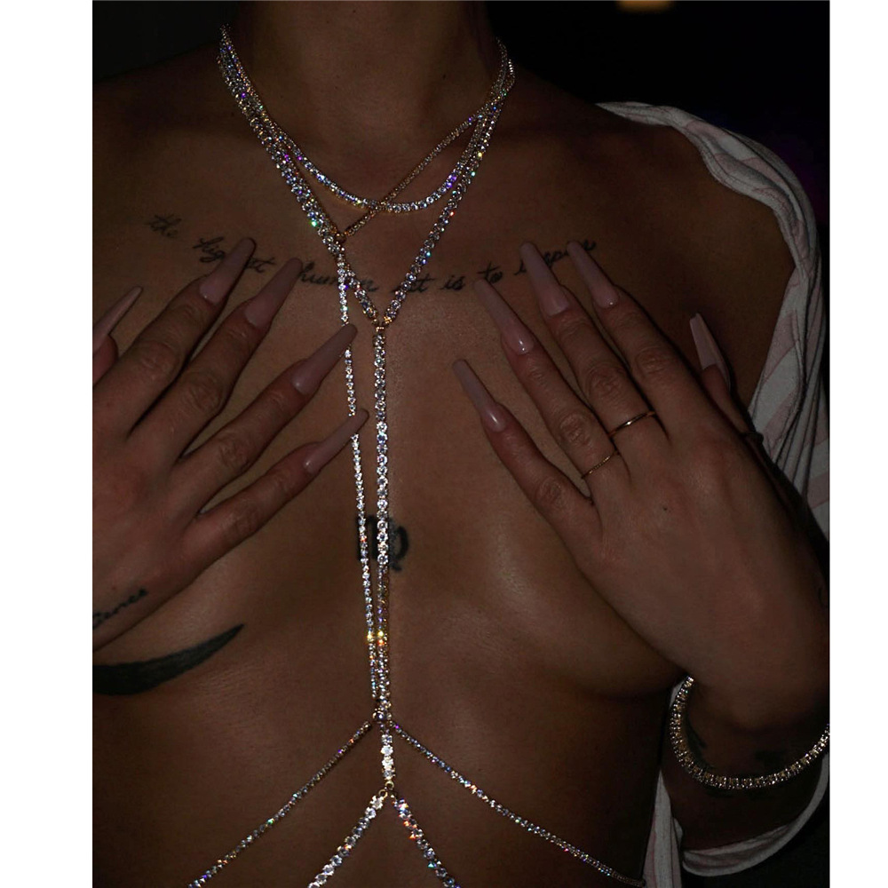 Gold Plated Bikini Chest Chain