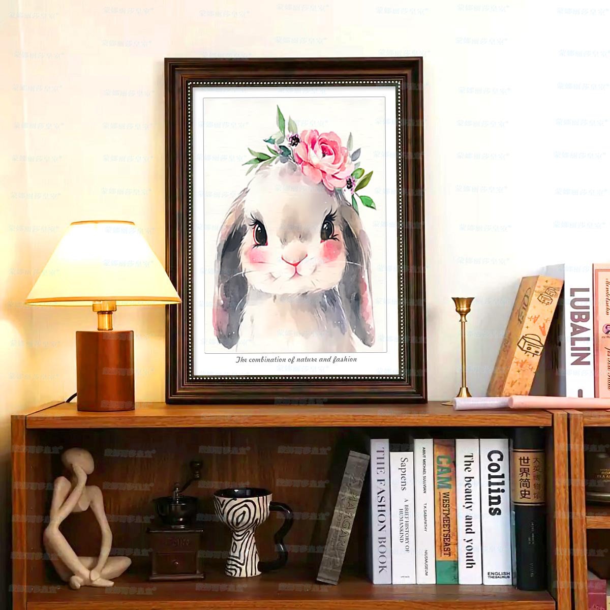 Mona Lisa Royal Cross Stitch Animal Combination-Conejo lindo punto de cruz hecho a mano bordado piezas pequeñas transfronterizas image 1