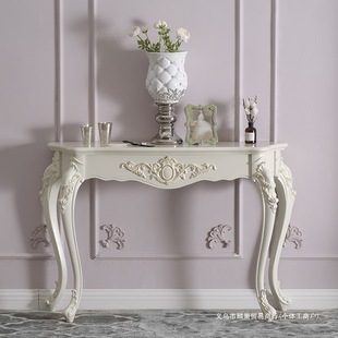 European-Style Entrance Table, Entrance Cabinet, Fashionable Wall Table, Semi-Circular Entrance Table, Decorative Table, Simple Foyer Cabinet Design