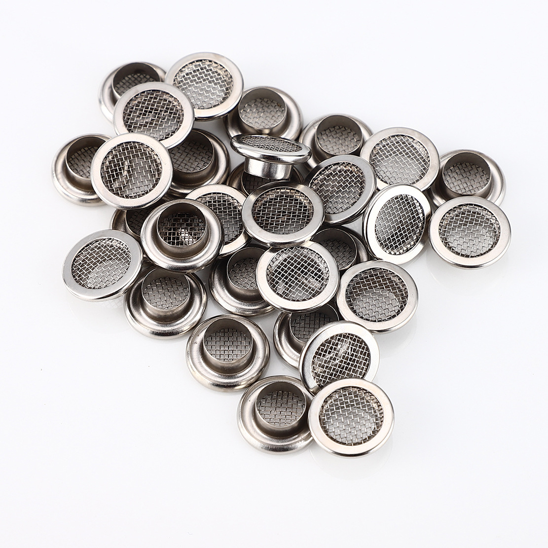 Ojales de cobre metálico con malla redonda, respiraderos