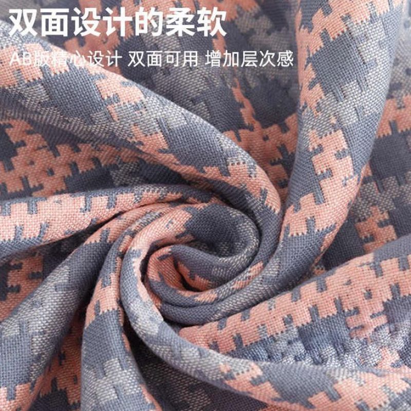 加厚全面纱布枕巾家用吸汗亲肤柔软防滑枕头套加大枕巾纯棉一对装|undefined