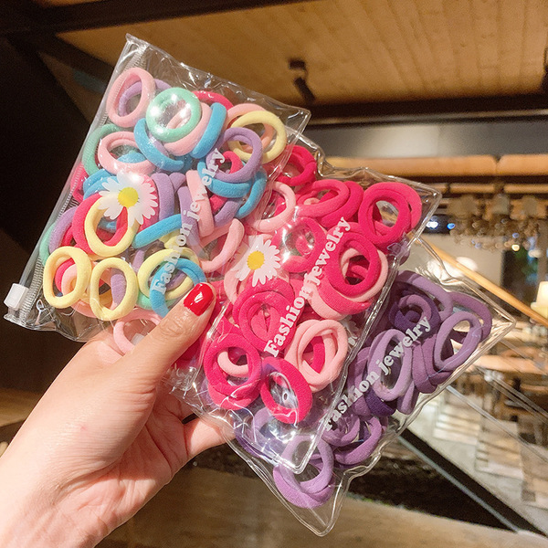 Children's harmless elastic hair rope