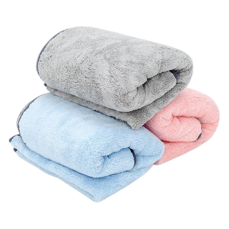 Toalla absorbente para mascotas grande de secado rápido Baño de gatito baño suministros de limpieza insertados a mano perro gato Toalla de baño