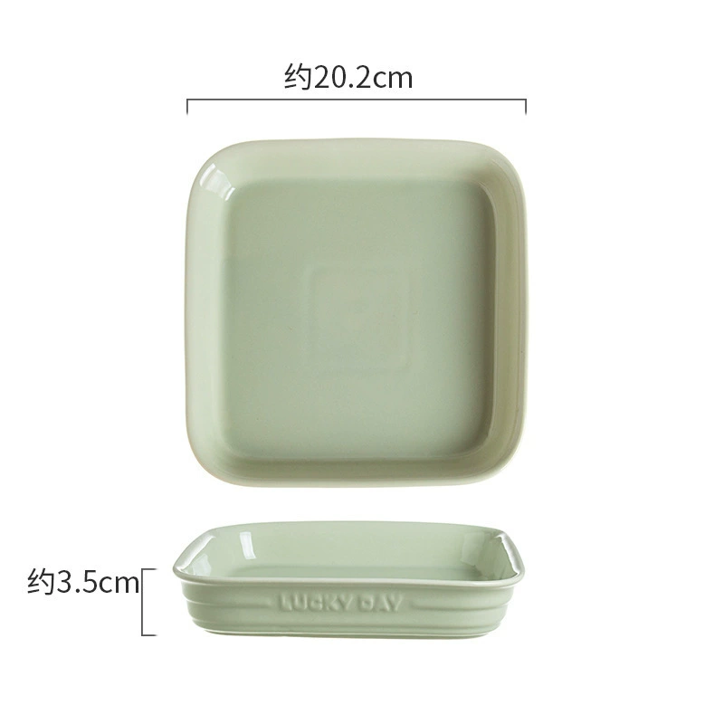 Underglaze color thick bowls and plates for housewarming, high-looking tableware and dishes sets, rice bowls, household simple bowls, spoons, soup bowls and plates