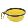 Cross -border silicone large pet bowl can be folded TPE pet food basin out to walk dog portable dog bowl dog supplies