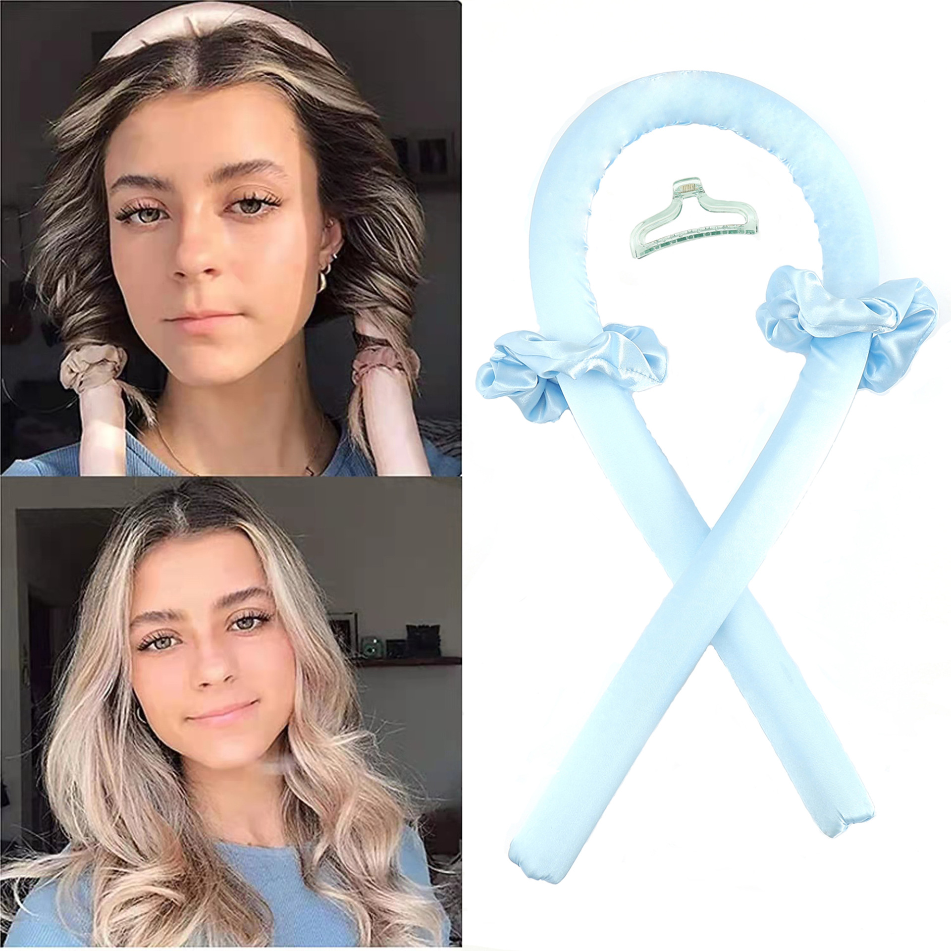 厂家直销懒人无热卷发棒大波浪卷发器睡眠泡沫海绵新款亚马逊批发