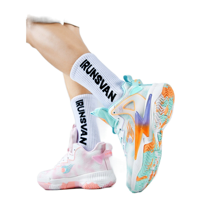 Zapatos de baloncesto de verano para hombres y mujeres parejas de tela de malla transpirable antideslizante zapatos de baloncesto