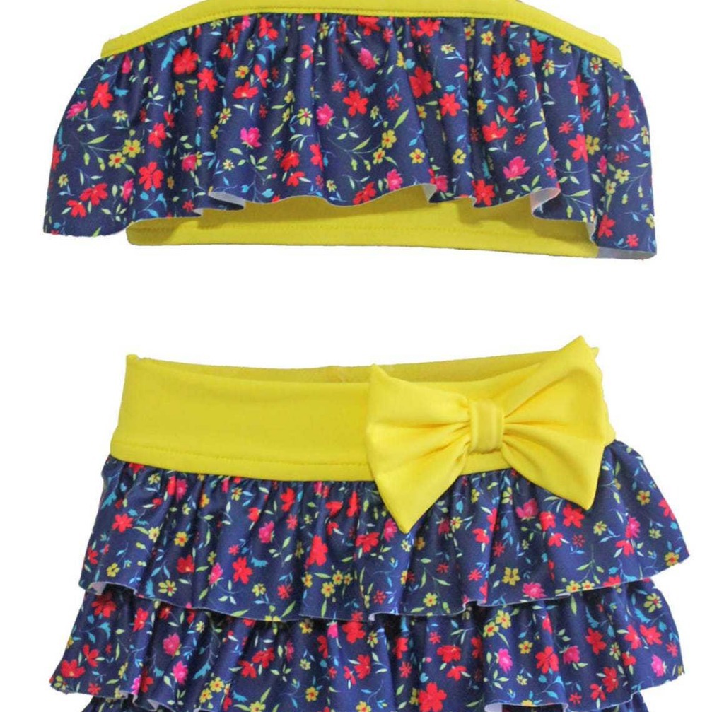 2023 verano nuevo traje de baño floral Correa traje de baño niños split bikini playa vacaciones traje de baño