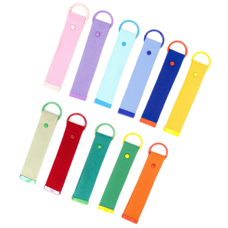 New Woven Versatile Phone Strap Ins Style Colorful Canvas Cotton Strap DIY Creative Car Key Accessory