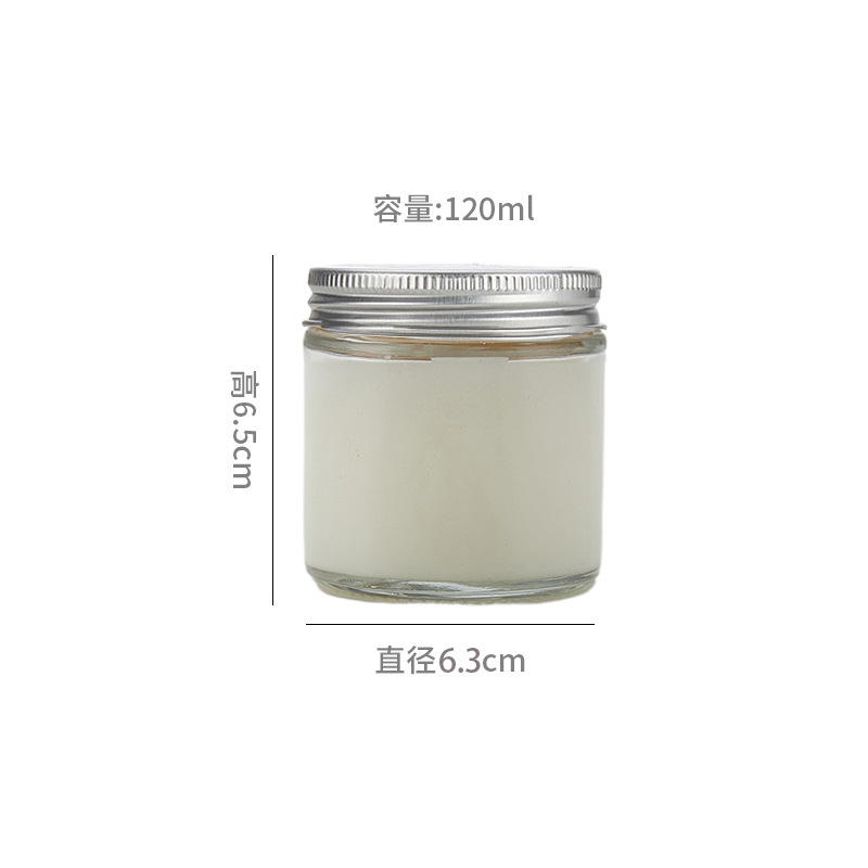 250ml recipiente de vela de vidrio transparente con tapa 120ml marrón aromaterapia vela taza vacía taza DIY candelabro de vidrio