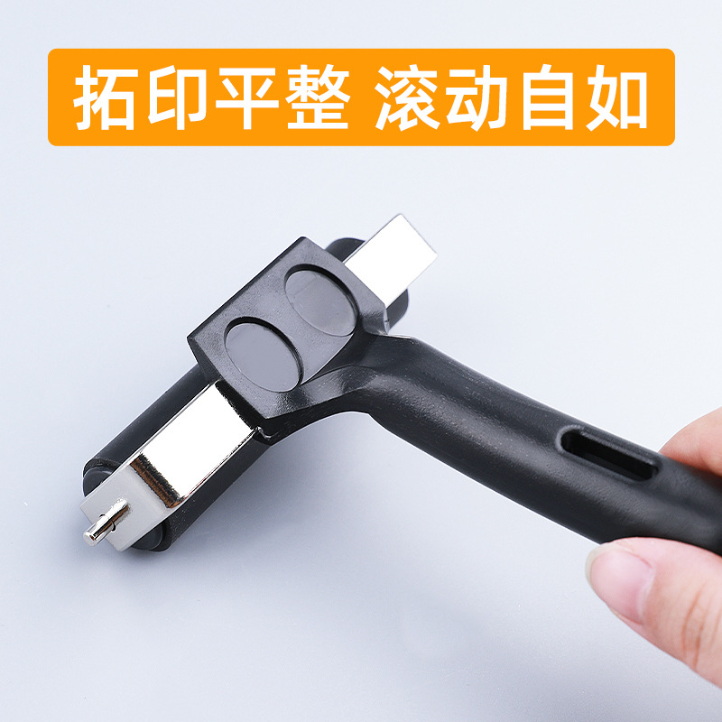 Impresión rodillo de impresión de mango de plástico rodillo de vinilo rodillo de impresión de impresión de impresión de 6cm / 10cm rodillo de caucho de alta calidad fabricantes al por mayor