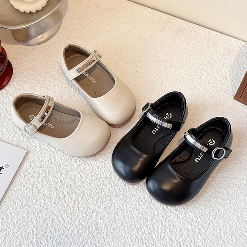 Ballerinas in Lederoptik mit weicher Sohle, Schleifenverzierung und Mary-Jane-Schuhen für Kleinkinder – leicht und bequem zu tragen_voghion.com