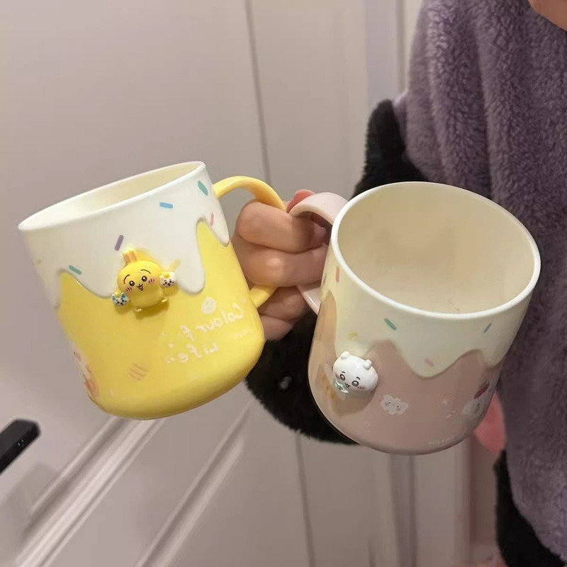 かわいいジカわぁうがいカップ子供女の子寮学生うがいカップ高颜値家庭用カップル歯カップ|undefined