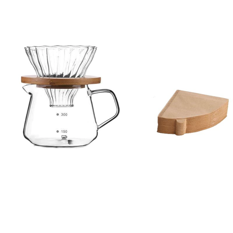 Coffee set, cigarette holder, glass funnel