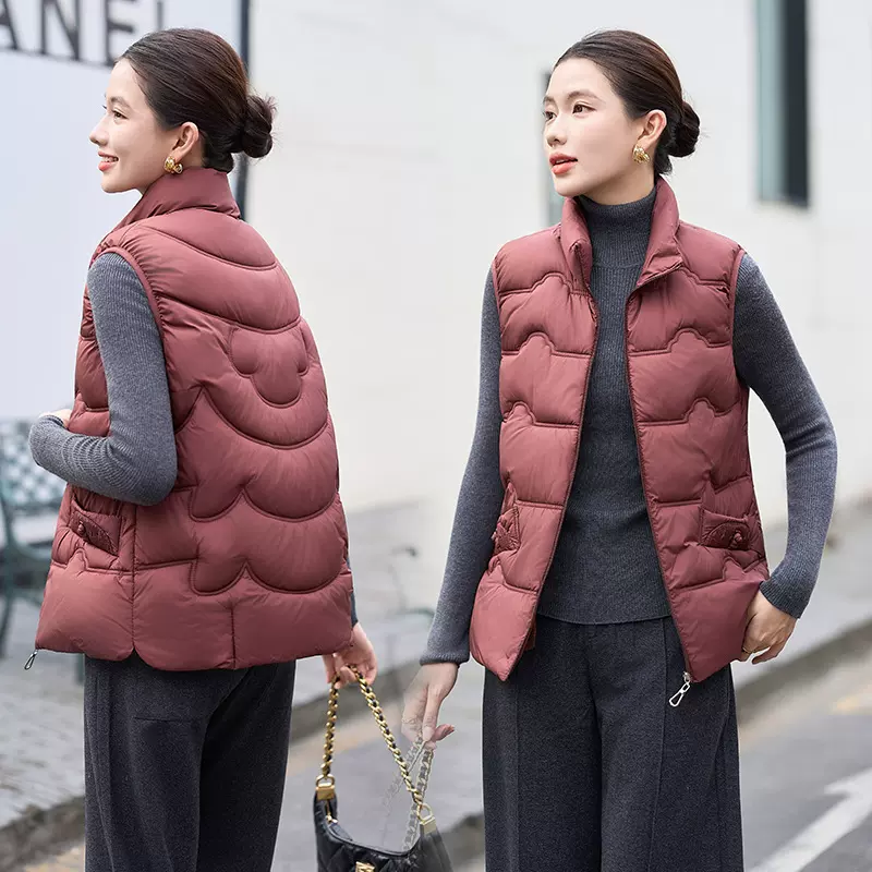 女士棉服马甲秋冬新短款羽绒棉坎肩背心宽松立领百搭修身马夹外套