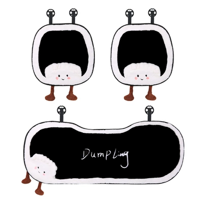 Car Lumbar Cushion, Waist support - plush-dumpling-cushion-three-piece-set