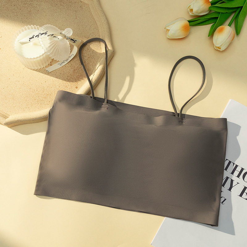 Hielo sin marcas de limpieza de pecho con un cinturón de pecho anti-fuerte chaleco ropa interior de mujer un bra de belleza con almohadilla de pecho