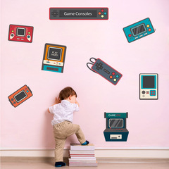 昆尚跨境貨源新款遊戲機手柄牆貼畫客廳臥室兒童房裝飾貼紙 KSR-1