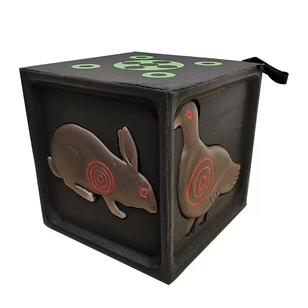 定制方形射击靶子传统弓射箭靶子好拔箭 四面3D动物靶子
