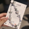 [White] Dreamcatcher butterfly crystal bracelet + zg transparent D buckle strip