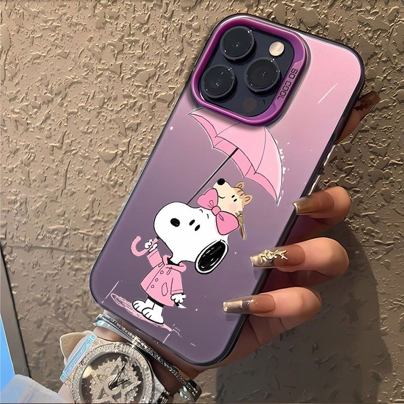 Snoopy Pink Is Suitable for Apple 17Promax Samsung Galaxys25Ultra Mobile Phone Case Iphone16A561