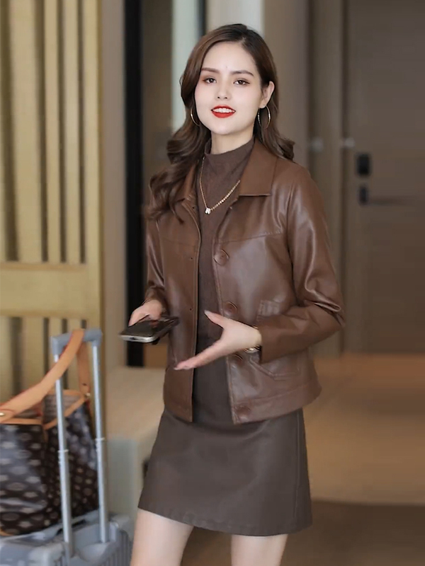 海宁皮衣外套女士秋季新款今年流行爆款皮夹克洋气小个子PU皮上衣|undefined