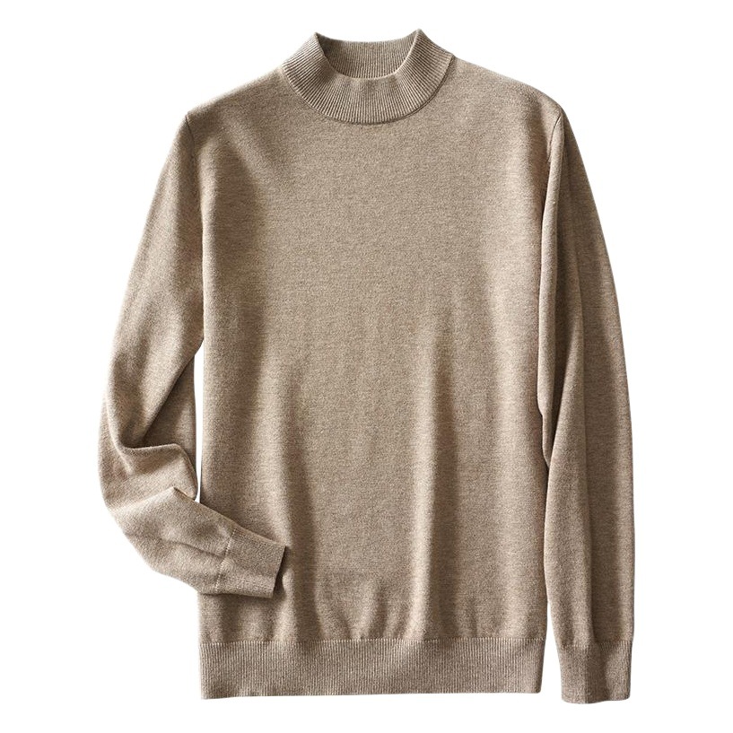 Otoño e invierno suéter de cachemira hombres de negocios Juventud medio jersey de cuello alto camisa de fondo engrosado suéter de cachemira caliente ropa de hombre