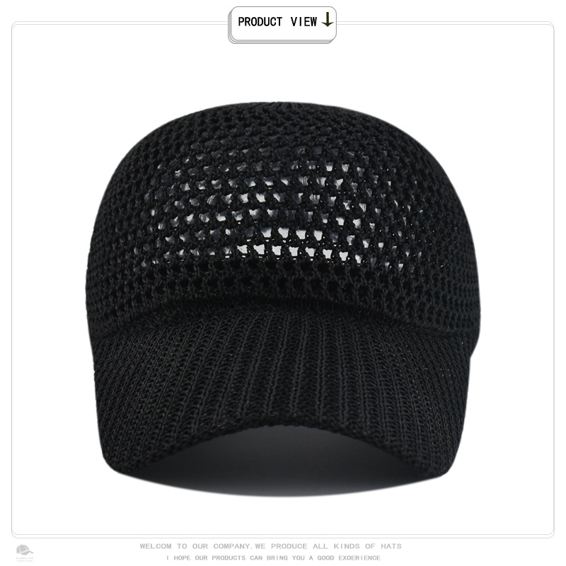 Chapéu feminino de proteção solar para atividades ao ar livre, estilo europeu-americano, boné de beisebol versátil em malha respirável, simples e moderno._voghion.com