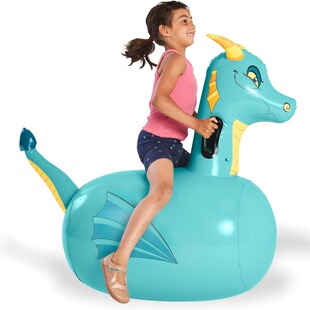 Supply PVC inflatable jumping horse with handle inflatable dinosaur mount children's outdoor jumping sports mount